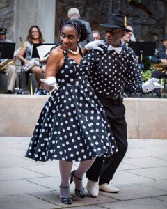 Lindy Hop tanzendes Paar